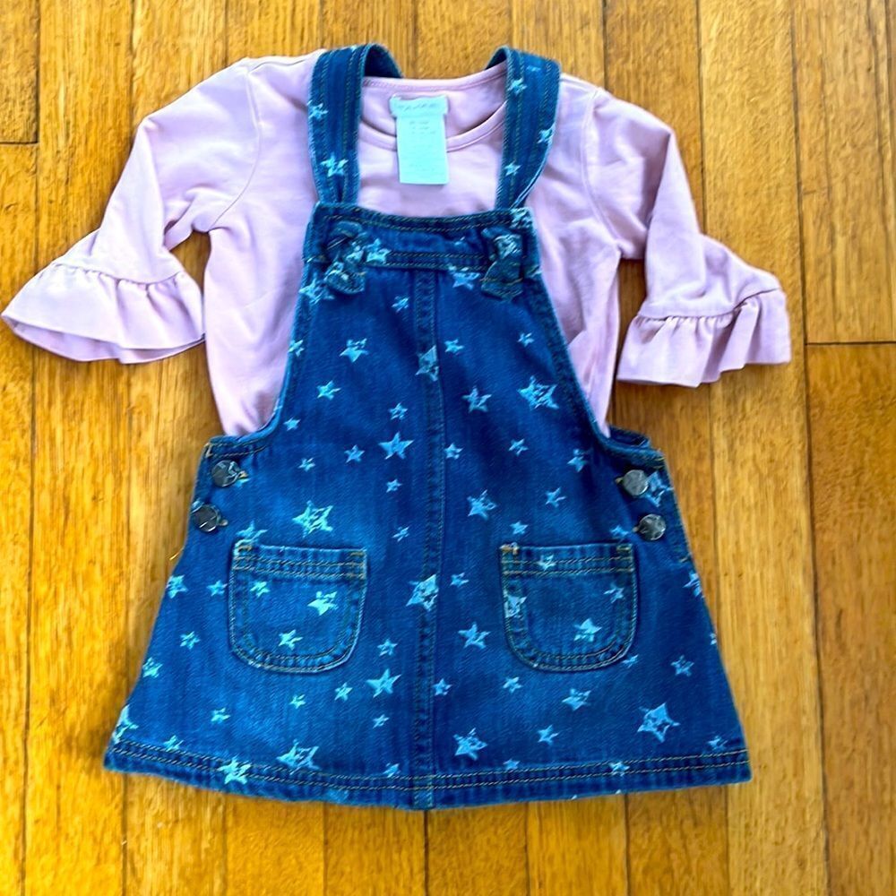 3/$15 Baby Girl Jean Skirt Overalls ⭐️